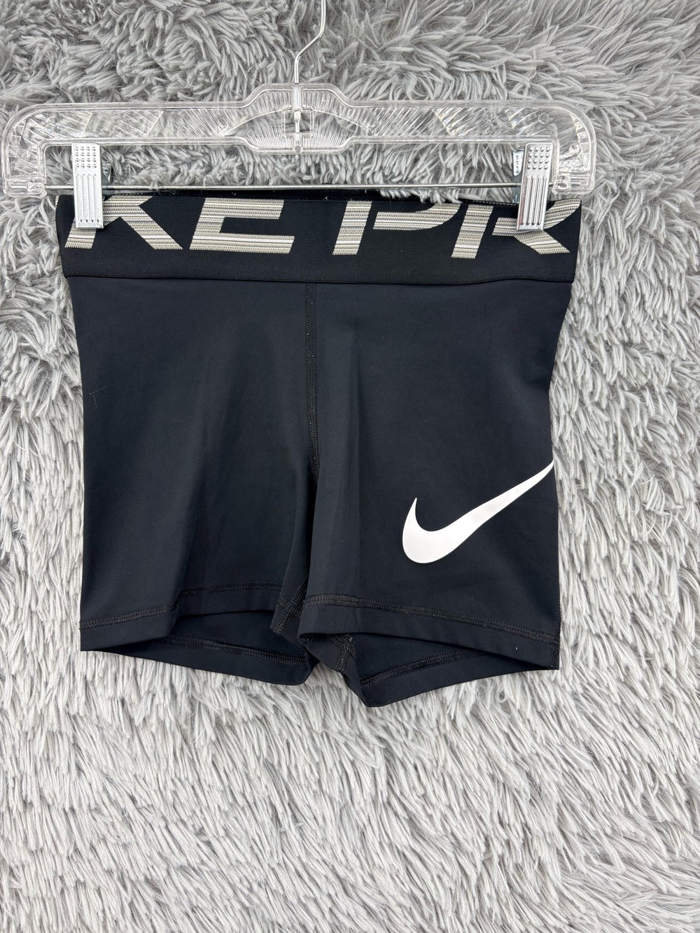 Nike Pro Shorts Womens XS Black White Graphic Stretch Breathable